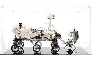 NOVDA Acryl-Vitrine für Lego Technic NASA Mars Rover Perseverance 42158, staubdichte Vitrine für Lego 42158, Größe: 40 x 25 x 25 cm (Modell Nicht im Lieferumfang enthalten)