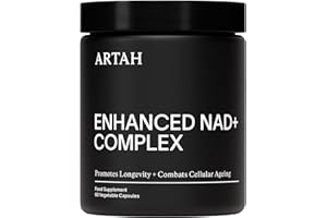 ARTAH Enhanced NAD+ Complex – Nicotinamide Riboside, Niacin, Resveratrol & Phytonutrients, 60 Vegan Capsules, Mental Clarity, Recovery & Longevity Formula – 30‑Day Supply