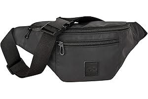 URBAN ZWEIRAD Bauchtasche Damen & Herren schwarz - vegan & stylische Hüfttasche - Hip Bag - Kleine Tasche für den Alltag, Festivals & Reisen