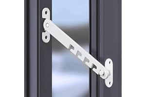 SMCEHEYA Window Locks Child Safety Window Restrictors for Upvc Cat Window Guard Aluminum Alloy Window Latch Stay Hold Open Window Opening Restrictors for Home Kindergarten School (16.5cm White)
