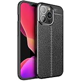 Coverzone iPhone 15 Pro Max İle Uyumlu Deri Silikon Y&uuml;zeyli Silikon Kılıf Niss Silikon Deri Soft Case Ultra Slim Fit Kılıf Si