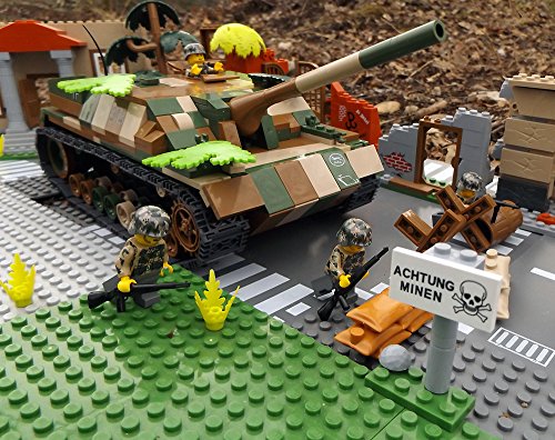 Modbrix 2483 - ☠ Bausteine Panzer Jagdpanzer IV Totenkopf Division inkl. Custom Elite Wehrmacht Soldaten aus Lego Teilen ☠ thumbnail