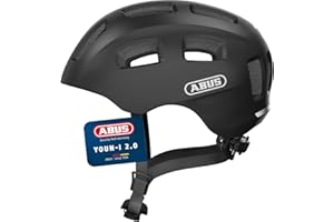 ABUS Casque de vélo Youn-I 2.0 - avec lumière pour Enfants, Adolescents et Jeunes Adultes - pour Filles et garçons