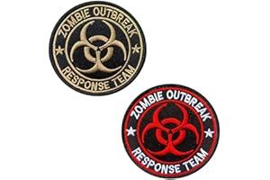 ZCKETO Taktischer Aufnäher für Zombie, Outbreak Response, Team Resident, Biologische Gefahr, Taktische medizinische Aufnäher, bestickt, lustiges Emblem mit Klettverschluss