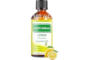FORSYLVANEST Olio Essenziale di Limone 100ml – 100% Puro e Naturale, per Aromaterapia, Diffusori, Pulizia, Aria Fresca, Cura della Pelle, Saponi e Candele