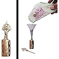 Mii Art brass surmedani with funnel/kuppi and surma use in eye's muckap[size-8-cm]pack of-1funnel,2 surma packed,1 brass surmedani.