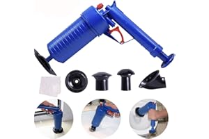 HZNZYHD Toilet Plunger Kitchen Sink Sewer Dredge Tool, High Pressure Air Drain Pump Pipe Dredge Tools Drain Cleaning Tool with 4 Suckers for Kitchen Bathtub Shower Sink Plunger