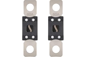 VEXUNGA MEGA Fusible 80A Mega Fusible Voiture 80 Ampères Visser Fusibles pour Auto à Courant Élévé pour Caravanes Camion Bus (2 Pièces)
