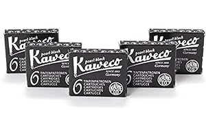 Kaweco Fountain Pen Ink Cartridges short, Pearl Black (Black), 30 pc.