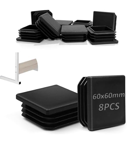 KIRZAX 24er Set Lamellenstopfen 25x25mm - Schwarze Endkappen Für Vierkantrohre