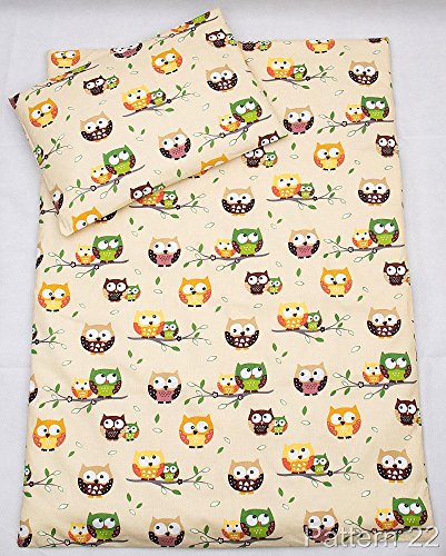 2 Pcs Cot Bed Bedding Set - 135x100cm Duvet Cover & Pillowcase - Pattern 22