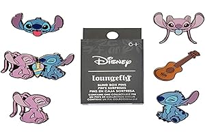 FUNKO Loungefly Disney Stitch and Angel Blind Box Pins - Stitch - Disney: Lilo & Stitch - Boîte Mystère Pin en Émail - Broche Fantaisie Mignonne à Collectionner - pour Les Sacs à Dos et Sacs - Movies Fans