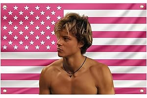 Aieted Jj Maybank Drapeau américain rose 0,9 x 1,5 m, tapisserie humoristique Jj Maybank, décoration de dortoir, fête en plein air, cadeau, arrière-cour