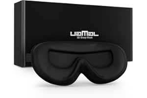 UAMAL 100% Blackout Sleep Mask for Women & Men - Eye Mask - Zero Eye Pressure Eye Mask for Sleeping - Eyelash & Eye Movement Friendly Sleeping Mask with Adjustable Strap - Premium Sleep Mask for Travel