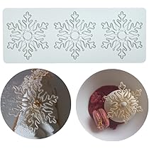 Moule Silicone Flocons Pour Tuiles Croquantes - Décorations Bûches De Noël, 28x18 Cm