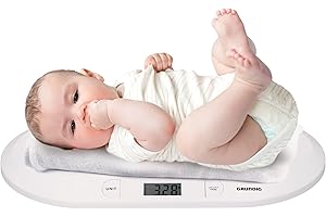 Grundig Baby Scale - Digital Weight Scale Newborn - 10 Gr Accurate Baby Scales - Baby Weighing Scales Max. 20 Kg - Baby Scale with Tare-Function - White