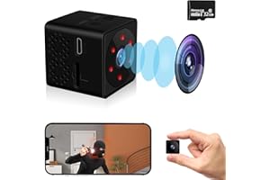 UCOCARE Camera Espion, 4K UHD Mini Caméra Espion Sans Fil avec Carte Micro SD 32 Go, Mini Camera Surveillance WiFi Interieur avec Detecteur Mouvement et Vision Nocturne avec Enregistrement Longue Batteries