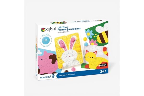oxybul | Clic Educ Premier Jeu de pions - Made in France 2-5 Ans