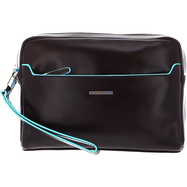 Pochette Uomo Piquadro In Pelle Vacchetta - Colore Mogano Con Tracolla Removibile, Protezione RFID | Elegante E Funzionale