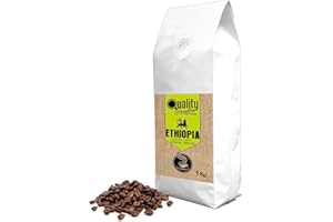 Quality Roasters Coffees. Café en grains torréfié de spécialité. Origine unique Ethiopie Sidamo. Processus : Lavé. Torréfié moyenne. Torréfaction artisanale. (1 Kg)