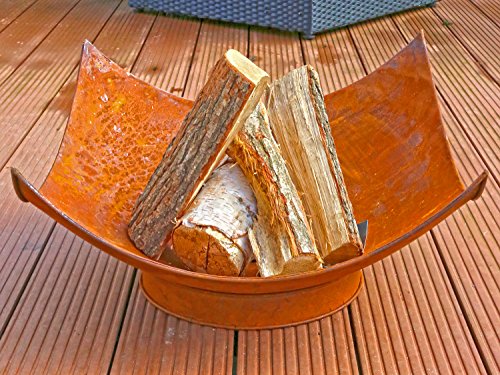Feuer-Schale Pflanz-Schale Terrassen-Ofen Edelrost Designer rusty Garten-Kamin Feuer-Korb Feuer-Stelle 60cm Grill-Feuer - 7