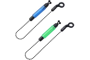 HBERCAI Tackle Juego de 2 Básculas de Pesca de Carpa para indicador de Mordida,Carpa con Indicador de Mordida,Alarma-Azul,Verde