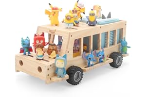 ‎TALADAD Taladad Regal kompatibel für Toniebox 2/1,Tonie Figuren Regal, für Tonies und Toniebox (Wooden SUV)