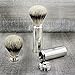 MEN SHAVING TRAVEL BRUSH MADE WITH STAINLESS STEEL WITH SLIVER TIP BADGER HAIR. EASY TO KEEP DURING TRAVEL. PERFECT FOR HIM.