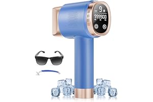 DEPLITE Depiladora Laser con modos HR/SC/RA, Función de Refrigeración, Pantalla táctil LCD, Depiladora Luz Pulsada con 600NM-1200NM Luz Roja, Max 21J, 9 Niveles de Energía para Bikini, Axilas, Cara, Cuerpo