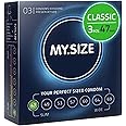 MY.SIZE Classic Condoms Size 1 I 47 mm Width I 3 Pieces Trial Pack I Premium Condoms Extra Thin I Condoms True to Touch Gossamer I Thin 0.07 mm Wall Thickness I Condoms Vegan I Condoms for Men