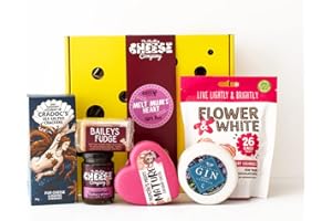 Melt Mum's Heart Cheese Gift Box. The Ultimate Gift Hamper For Mum, Packed Full Of Delicious Sweet & Savoury Snacks. A Wonderful Women Hamper Box. The Chuckling Cheese Company.