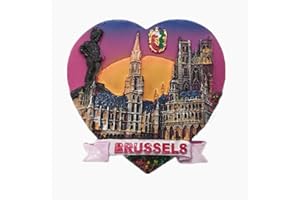 MUYU MAGNET Aimant de réfrigérateur 3D Souvenir de Bruxelles Belgique Décoration de maison et de cuisine