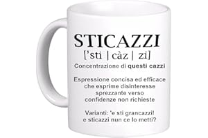 le herisson Tazza STICAZZI scritta significato Mug simpatica divertente regalo amico collega ufficio amica fidanzato marito 635