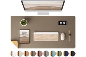 Aothia Korkowa podkładka na biurko, dwustronna, z naturalnego korka i skóry PU, podkładka pod mysz/na stół, łatwa do czyszczenia, wodoodporna do biura/domu/dekoracji (kawowa, 65 x 35 cm)