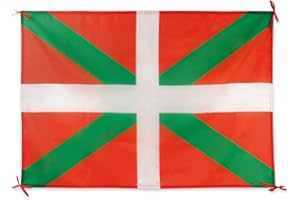 MIBANDERA Baskenlandflagge - Euskadi aus weichem und strapazierfähigem Polyester mit Bändern