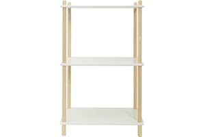 Homeke Versatile Tiered Shelf Solid Birch Shelving Unit Storage Organised Shelves for Living Room, Bedroom, Kitchen (model 6)