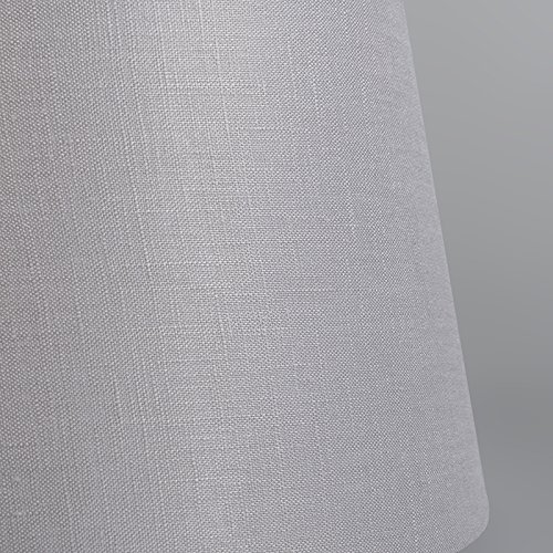 QAZQA Leinen Schirm 25cm rund DS E27 leinen hellgrau , Rund konisch Schirm Pendelleuchte, Schirm Stehleuchte, - 6