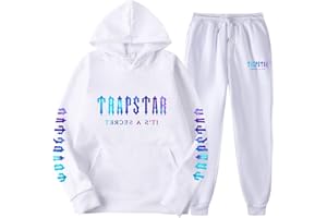 Yatlouba felpa uomo con cappuccio | felpa trapstar, comoda e morbida,Set di pantaloni della tuta con cappuccio con colori vivaci, tute da ginnastica per donna, set regalo per ami