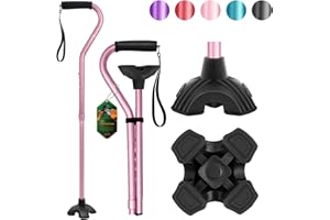 BeneCane Walking Cane Adjustable Cane with Offset Soft Cushioned Handle for Men & Women Lightweight Comfortable Stability Base Mobility Aid for Men Women and Seniors