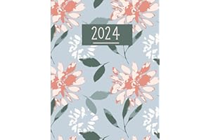 Senioren Kalender 2024: 1 Seite 1 Tag / A4 Blumen: Tageskalender für mehr Tagesstruktur, Bewegung, Dankbarkeit, Aufgaben usw. - für ältere Menschen, Demenz Betreuung, Low Vision