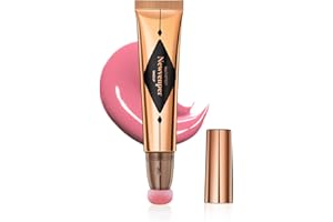 NEWVENPER Gesichts-Rouge mit Kissen-Applikator Liquid Blush für die Wangen langanhaltend und glatt Cremige Formel Leichter Blush Stick Blush Wand Pink #02