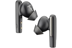 Zestaw słuchawkowy Poly Voyager Free 60 UC (Plantronics) — Redukcja szumów zapewnia wyraźne rozmowy — aktywna redukcja szumów — przenośny futerał ładujący — do urządzeń iPhone, Android, PC/Mac, Zoom i