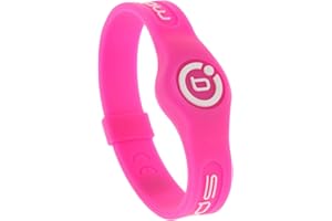 Bioflow Sport Silicone Magnetic Therapy Wristband - Neon Pink - L (20.5 cm)
