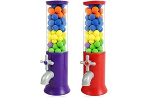 YOBRO Dispenser di caramelle con rubinetto antico, confezione da 2 mini distributori di snack per bambini, dispenser di cibo secco con design retrò, bomboniere divertenti e funzionali, regali per