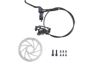 M MEGHNA MEGHNA Kit de freins à disque hydraulique pour vélo avec frein à disque hydraulique de 160 mm à l'avant 800 mm arrière 1550 mm alliage d'aluminium frein à huile pour VTT universel