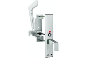 IRONZONE® Disabled Toilet Handle Set, EST9625SAA Satin Anodised Aluminium, Versatile Handle Assembly, Suitable for hinged/Swing or Sliding Doors, Simple Lever Operation