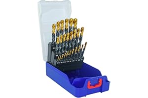TIVOLY - Coffret Forets Métaux Haute Performance - Pour Perçage Métaux, Cuivre, Aluminium, Fonte, Inox - 25 Forets HSS Ø 1 à 13 mm