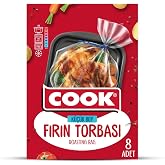 Cook Fırın Torbası, Standart Boy, 25 x 38 cm, 8 Yaprak, Polyester Telli