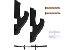 KIKI FANCY Sword Wall Mount, 2Pcs Lightsaber Wall M ount Sword Holder Hook Wall Mount Samurai Sword Hanger Display Holder Adjustable for Katana Wakizashi Tanto Genji Sword Weapon Rack(1 Tier)