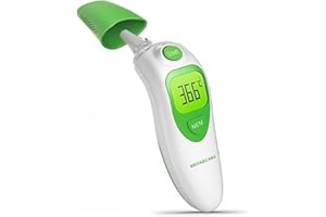 PHD FURNITURE 4-in-1 Infrared Non-Contact Thermometer – Forehead & Ear Digital Thermometer for Adults, Kids & Babies | CE Certified, 1-Second Reading, 20 Memory Recall, Fever Alarm